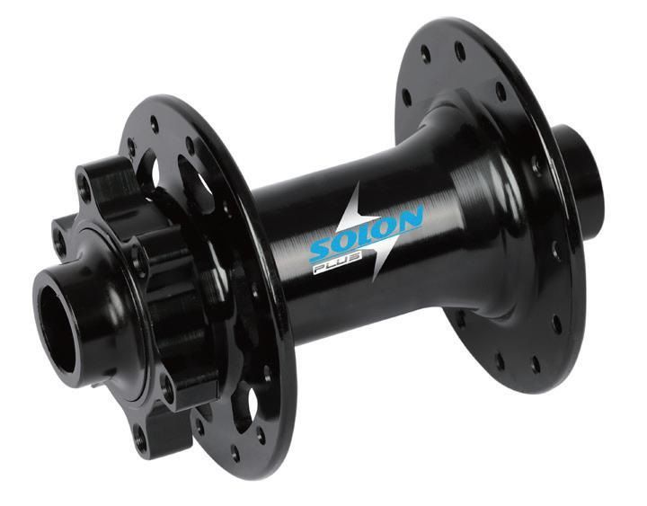 Втулка передняя Solon DH928TF 32H DISC M15*100mm,ось 15мм, крепление IS6, 2 промподшипника, черная