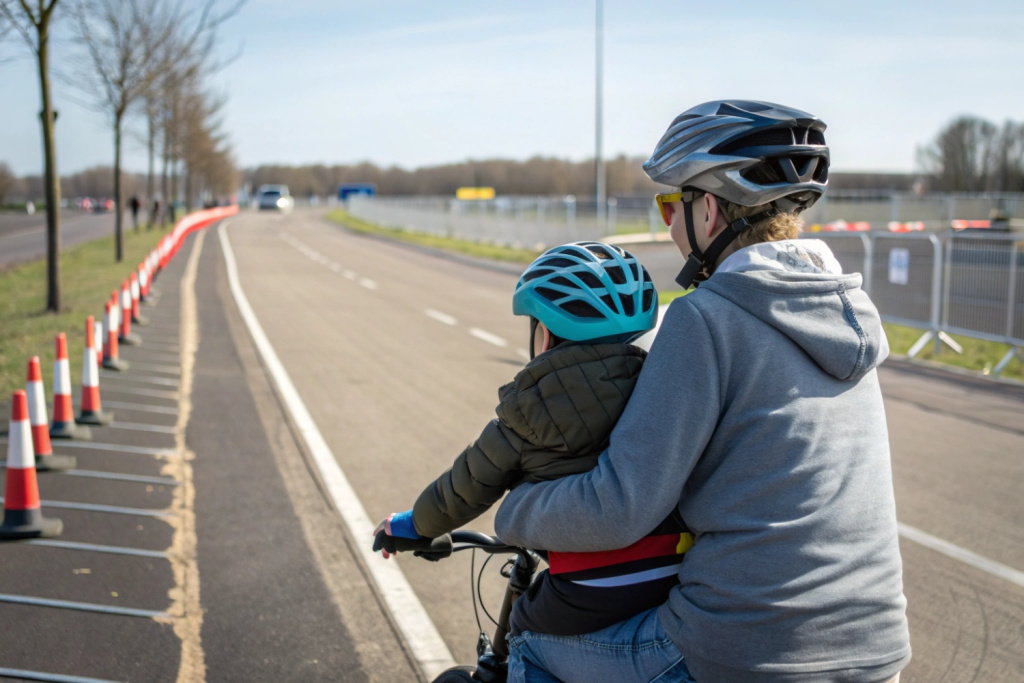 ребенок на велосипеде