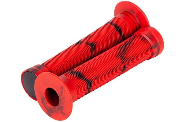 Грипсы STG 150 мм, черные-красные