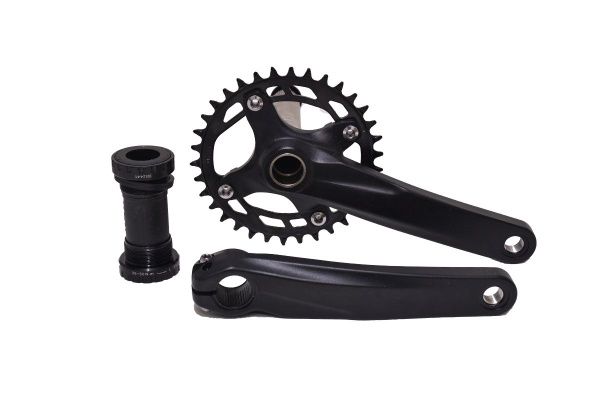 Система JIANKUN IXF-412K-4C 34T*175mm,AL-6061-T6,C\LINE:49mm,BCD:104mm,BB24 Hollowtech 2,Qfactor-178mm,черный