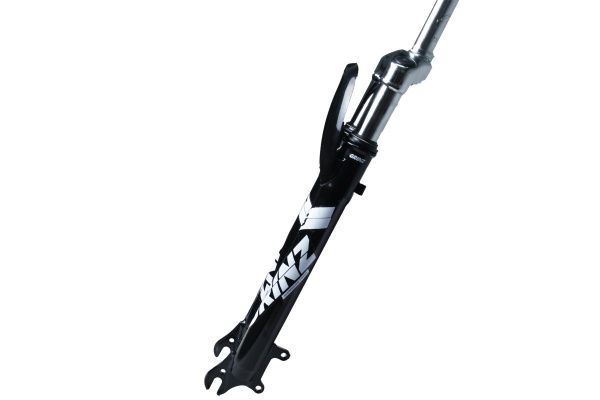 Вилка GRINZ ES 225-2 29"*1"Disc резьбовая, пружина, стальная, черная\белая, 2,7 кг